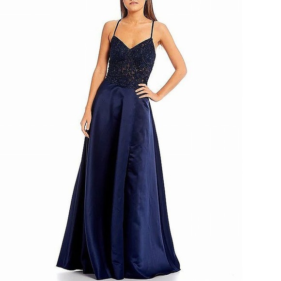 Blondie Nites Dresses Blondie Nites Dress Navy Blue Size